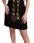 Dolce & Gabbana Black Fashion Devotion Sheath Mini Dress