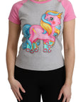 Moschino Gray and pink Cotton T-shirt My Little Pony Top
