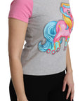 Moschino Gray and pink Cotton T-shirt My Little Pony Top