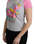 Moschino Gray and pink Cotton T-shirt My Little Pony Top