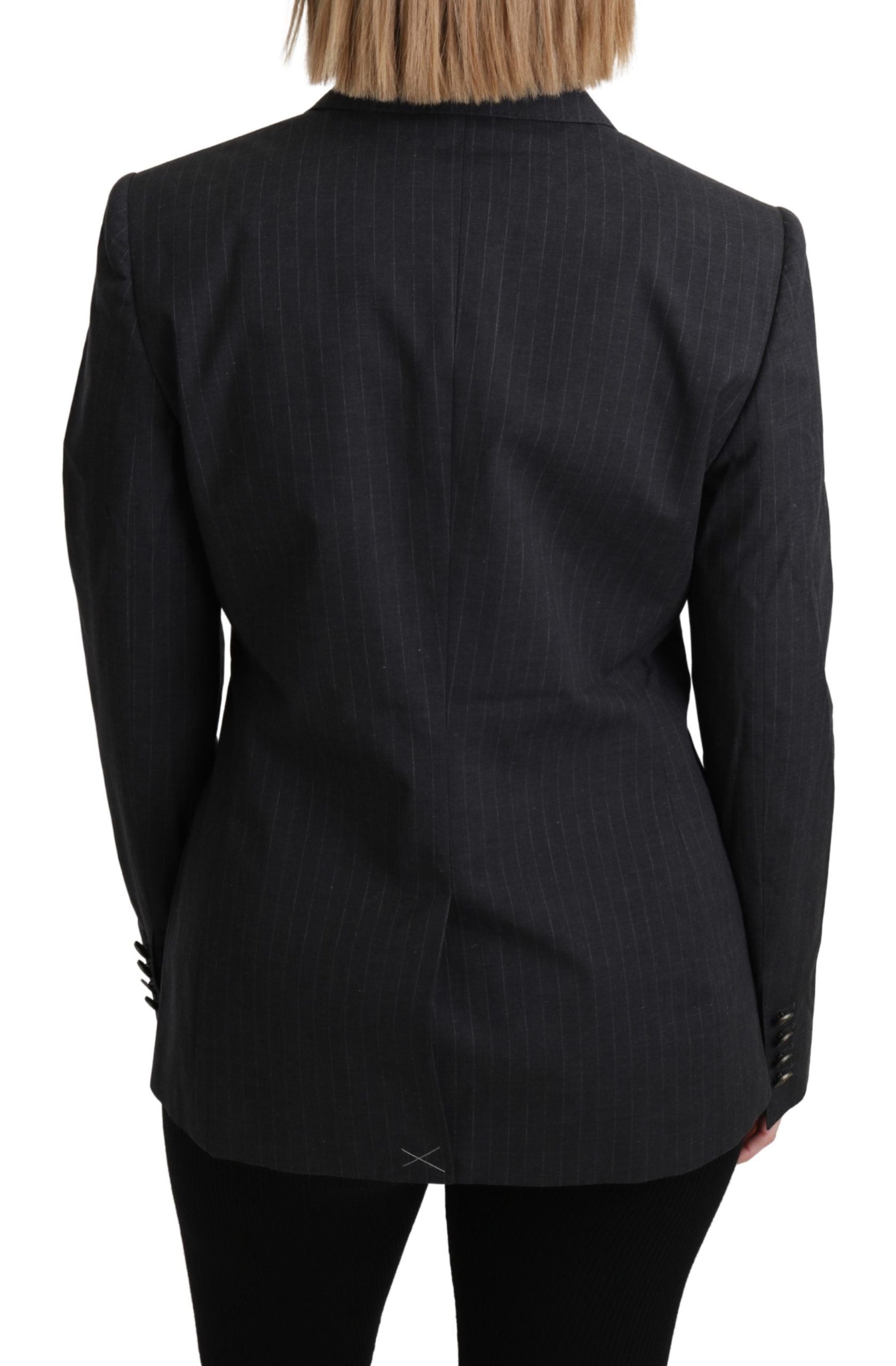 Dolce &amp; Gabbana Gray Single Breasted Blazer Cotton Jacket