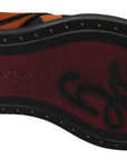 Dolce & Gabbana Orange Pony Hair Formal Dress Broque Shoes