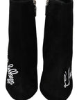 Dolce & Gabbana Black Suede L'Amore E'Bellezza Boots Shoes