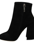 Dolce & Gabbana Black Suede L'Amore E'Bellezza Boots Shoes