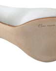 Dolce & Gabbana White Crystals Peep Toe Heels Satin Pumps Shoes