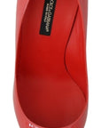 Dolce & Gabbana Dark Pink Patent Leather Heels Pumps