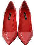 Dolce & Gabbana Dark Pink Patent Leather Heels Pumps