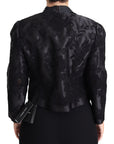 Dolce & Gabbana Black Lace Sheer Corset Organza Silk Jacket