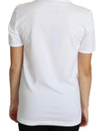 Dolce & Gabbana White San Valentino Heart Crystals T-shirt Top