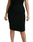 Dolce & Gabbana Black Floral Lace Sheath Gown Dress