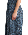 Dolce & Gabbana Blue Heart Cotton A-Line Stretch Dress