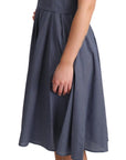 Dolce & Gabbana Blue Polka Cotton A-Line Stretch Dress