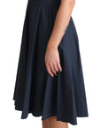 Dolce & Gabbana Blue Polka Dotted Cotton A-Line Dress