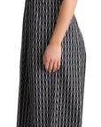 Dolce & Gabbana Black White Pattern Cotton A-Line Dress