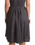 Dolce & Gabbana Black Floral Cotton A-Line Stretch Dress