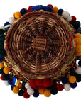 Dolce & Gabbana Multicolor Cotton Embellished Agnese Basket Tote Bag
