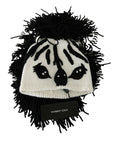 Dolce & Gabbana Black White Knitted Cashmere Animal Design Hat