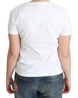 Moschino White Cotton Come Play 4 Us Print Tops T-shirt