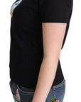 Moschino Black Printed Cotton Short Sleeves T-shirt