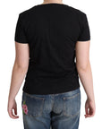 Moschino Black Printed Cotton Short Sleeves T-shirt