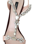 Dolce & Gabbana Pink Crystals Heels Keira Sandals