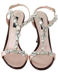 Dolce & Gabbana Pink Crystals Heels Keira Sandals