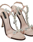 Dolce & Gabbana Pink Crystals Heels Keira Sandals