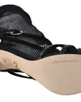 Dolce & Gabbana Black Suede Short Boots Sandals Shoes