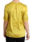 Dolce & Gabbana Yellow Silk Short Sleeve Blouse T-shirt