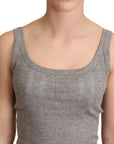 Dolce & Gabbana Gray Cotton Modal Canotta Tank Top T-shirt