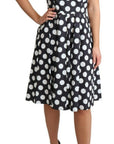 Dolce & Gabbana Black Polka Dotted Cotton A-Line Dress