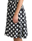 Dolce & Gabbana Black Polka Dotted Cotton A-Line Dress