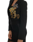 Dolce & Gabbana Black Crystal Fairy Tale Blazer Jacket