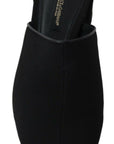 Dolce & Gabbana Black Grosgrain Slides Sandals Women Shoes