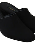 Dolce & Gabbana Black Grosgrain Slides Sandals Women Shoes