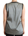Dolce & Gabbana Silver Round Neck Sleeveless Casual Tank Top