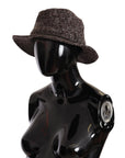 Dolce & Gabbana Gray Melange Blended Textured Tweed Hat