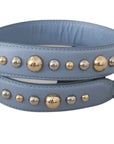 Dolce & Gabbana Blue Leather Handbag Accessory Shoulder Strap