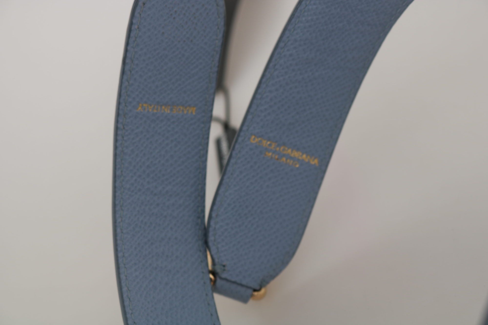Dolce &amp; Gabbana Blue Leather Handbag Accessory Shoulder Strap