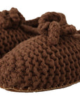 Dolce & Gabbana Brown Slip On Ballerina Flats Wool Knit Shoes