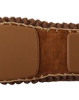 Dolce & Gabbana Brown Slip On Ballerina Flats Wool Knit Shoes