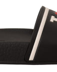 Dolce & Gabbana Black Leather I Love D&G Slides Sandals
