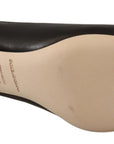 Dolce & Gabbana Black Leather Slingbacks Heels Pumps Shoes