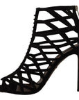 Dolce & Gabbana Black Suede Stiletto Heels Bette Sandals Shoes