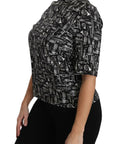 Dolce & Gabbana Black Musical Instruments Print Silk Blouse