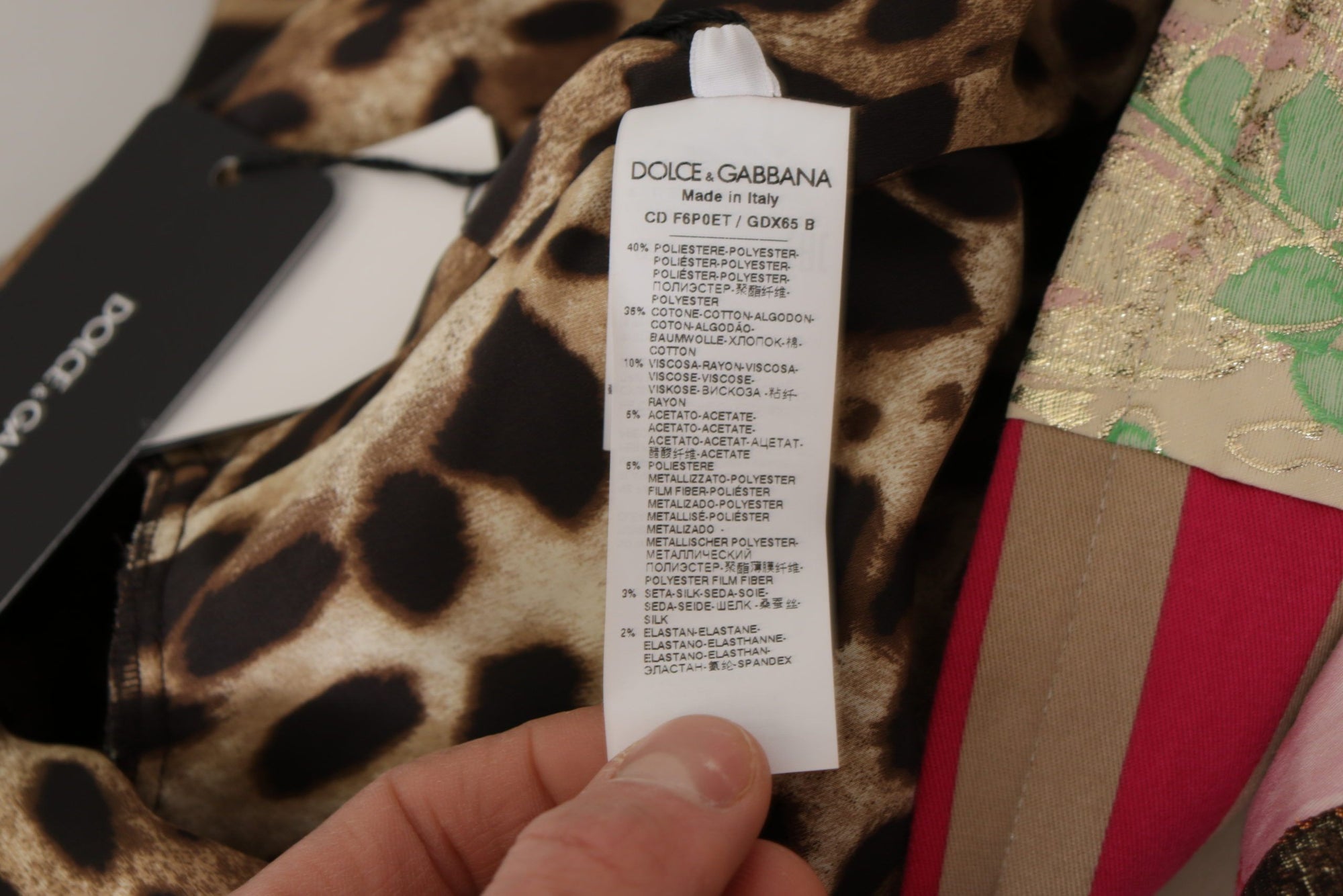 Dolce &amp; Gabbana Multicolor Pachwork Floral Sheath Jaquard Mini Gown Dress