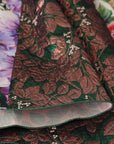 Dolce & Gabbana Dress Midi Patchwork Floral Jaquard Silk