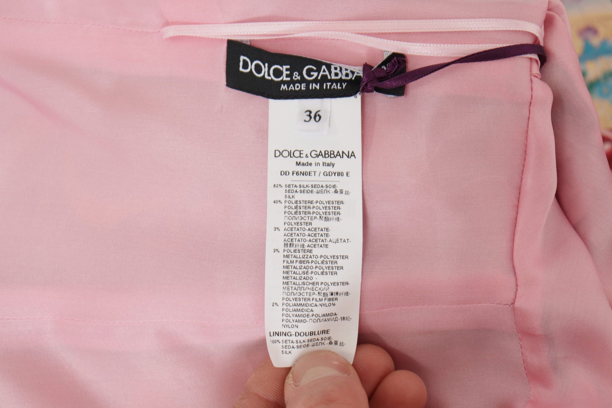 Dolce &amp; Gabbana Dress Midi Patchwork Floral Jaquard Silk