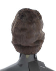 Dolce & Gabbana Brown Weasel Fur Womens Cashmere Hat Beanie