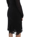 Dolce & Gabbana Black Silk Stretch Sheath Dress